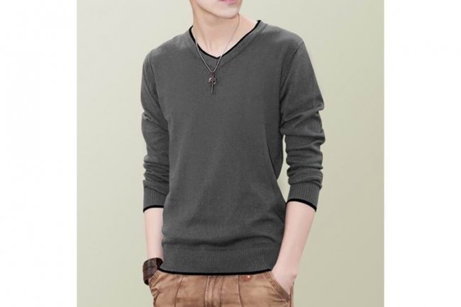 DARK GREY LONG SLEEVES SHIRT