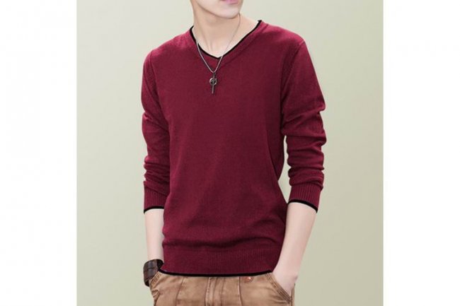 DARK RED LONG SLEEVES SHIRT