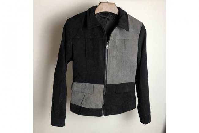 BLACK GREY FASHION JACKET
