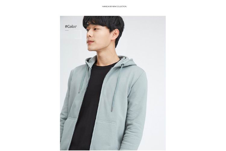 GREY GREEN KOREAN EDITION HOODIE